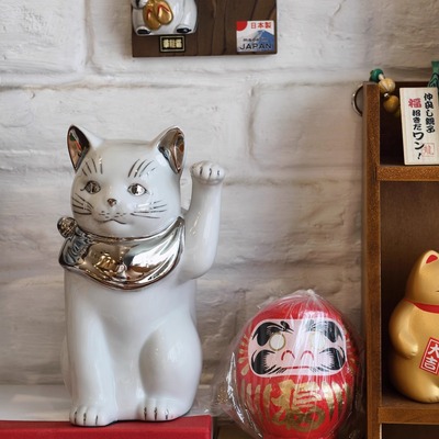 日本进口濑户烧金银满堂招财猫