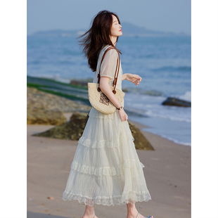 女 蕾丝V领小香风上衣蛋糕半裙两件套装 2026年春季 新款