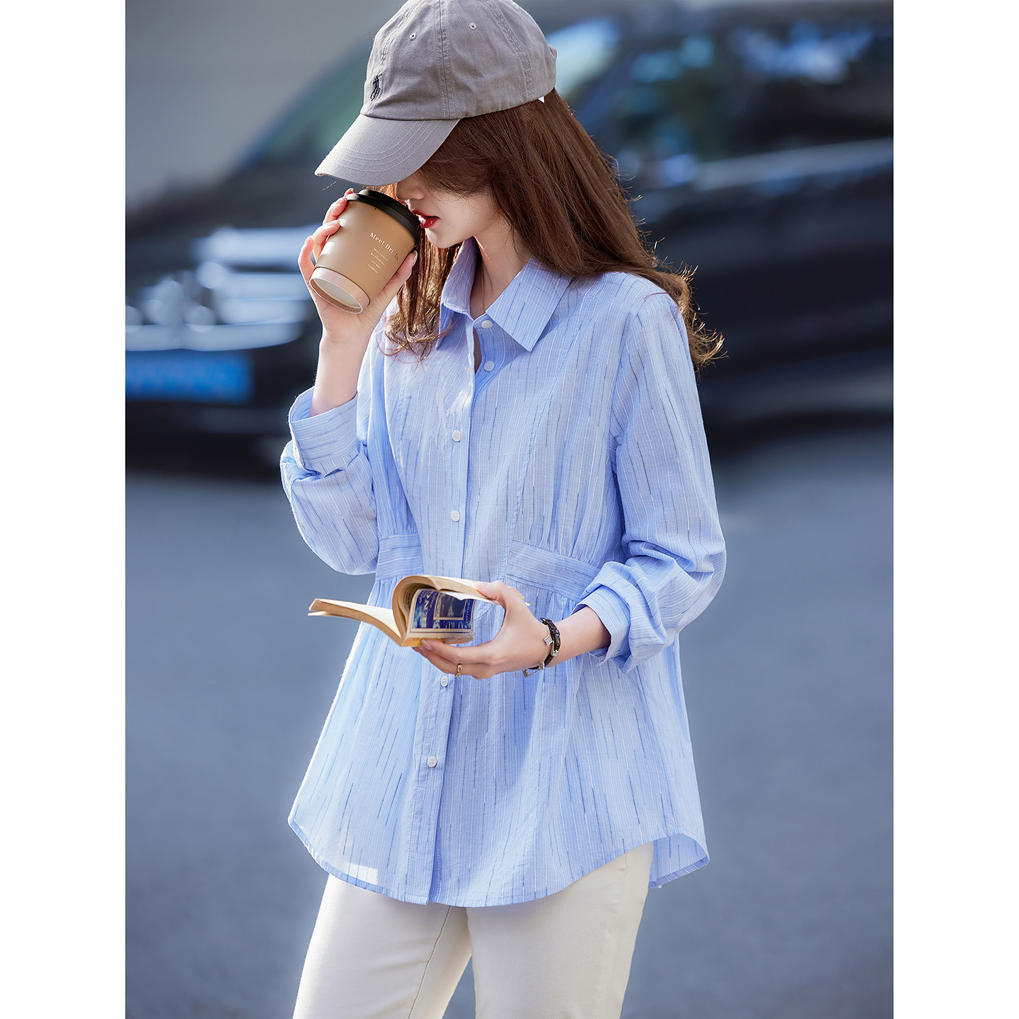 2026年新款春秋条纹纯棉长袖衬衫SXCS26004