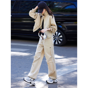 2026年春季新款女装时尚早春套装休闲运动外套裤子一整套两件套