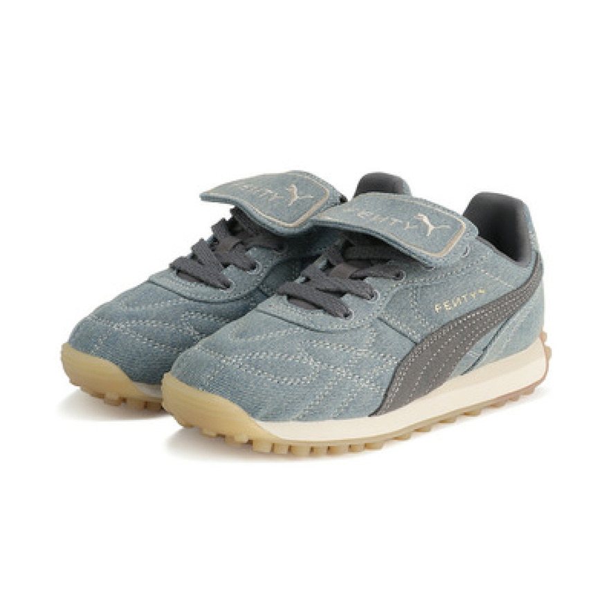 联名款 日本Puma彪马 Fenty Avanti复古牛仔儿童运动鞋男女童板鞋