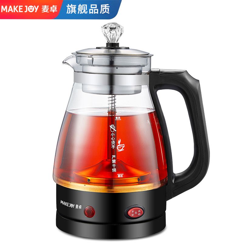 麦卓 煮茶器黑茶煮茶壶家用全自动蒸汽玻璃电热花茶普洱蒸茶壶图片