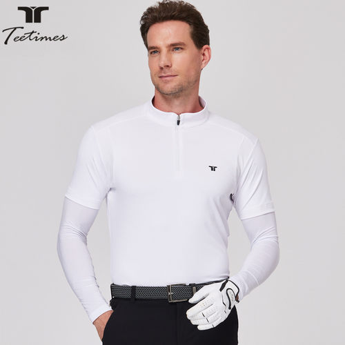 高尔夫男冰丝防晒衣长袖T恤polo