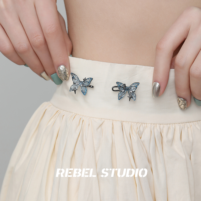 rebelstudio原創冰藍蝴蝶腰扣女
