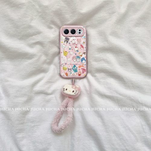 适用荣耀500手机壳带挂绳可爱honor500pro暖手小清新满屏三丽鸥