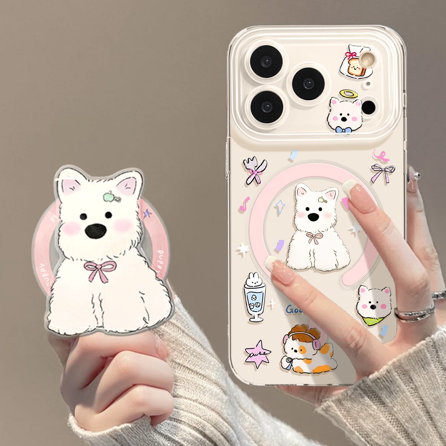 适用苹果17promax手机壳iphone17pro磁吸16pro新款16西高地15防摔13全包14带支架11透明x散热17套17air