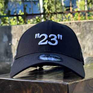 显脸小!公牛队23号白色刺绣棒球帽ow联名限合作情侣款940鸭舌帽子