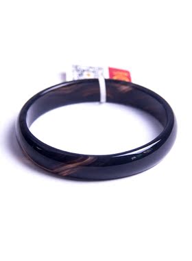 天然咖啡色窄条玛瑙独特有光泽