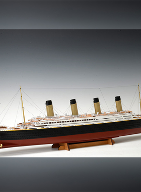 日本木制手工拼装woodyjoe1/350泰坦尼克立体益智船模型礼物玩具
