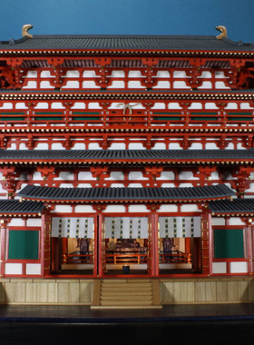 日本木制手工拼装小林工艺1/70药师寺金堂立体益智模型礼物玩具