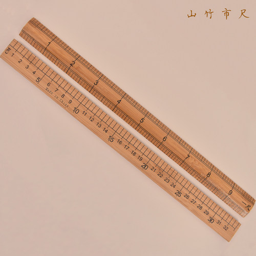 缝纫DIY手工布艺裁剪材料工具量衣尺子市尺竹尺裁缝尺老式裁布 - 封面