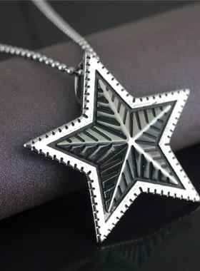 六芒星十字架钛钢男士夜店首饰品