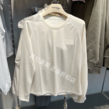 Saucony索康尼女子25年春秋新圆领长袖针织衫T恤上衣SO1250LT81L