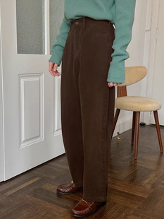 牛仔裤 XOXO 咖啡色老爹裤 秋冬修身 正品