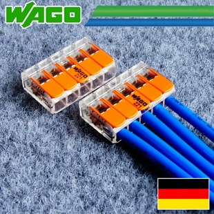 wago接线端子221-415快速电线连接并线分线神器快速绝缘弹簧式