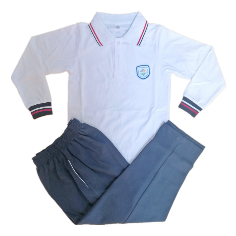 新品东莞松山湖第二小学春秋季男女运动校服长袖上衣秋裤套装促销