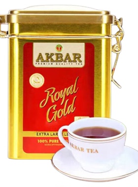 AKBAR阿卡巴锡兰红茶 斯里兰卡原装进口红茶叶功夫茶叶罐装礼品茶
