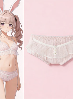 40710小葱内衣可爱棉少女内裤小雏菊透气中腰新款日系胖次大码