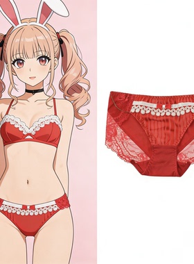 47N9新款圣诞红色内裤白色纯棉三角裤少女胖次可爱萌妹蕾丝大码