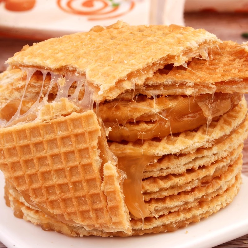 kdv焦糖炼乳味夹心饼干拉丝饼