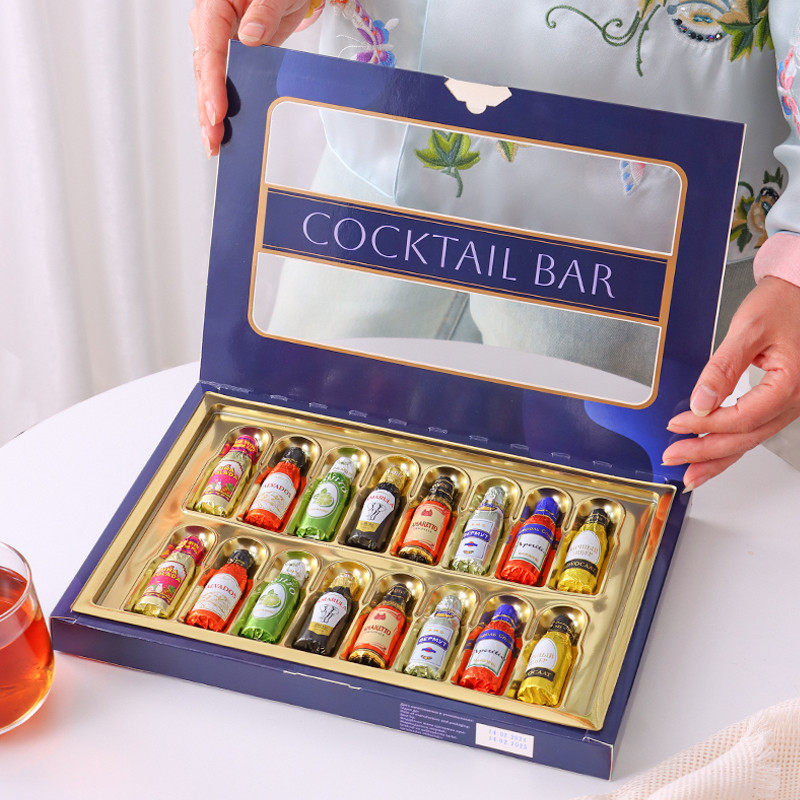 俄罗斯原装进口鸡尾酒味夹心巧克力糖果礼盒240g新年圣诞校园礼物