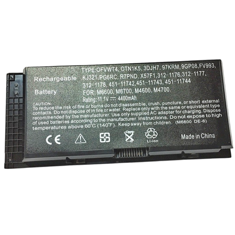 3DJH7适用戴尔M4800 M6600 M6700 T3NT1 N71FM 97KRM FV993电池