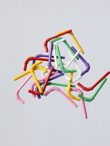 6-12分娃屋微缩食玩迷你玩具合金彩色吸管模型粘土场景作品配件