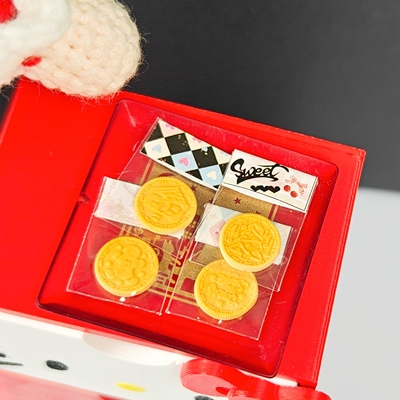 迷你微缩仿真模型迷你圣诞小饼干4个小食玩小摆件bjd娃屋