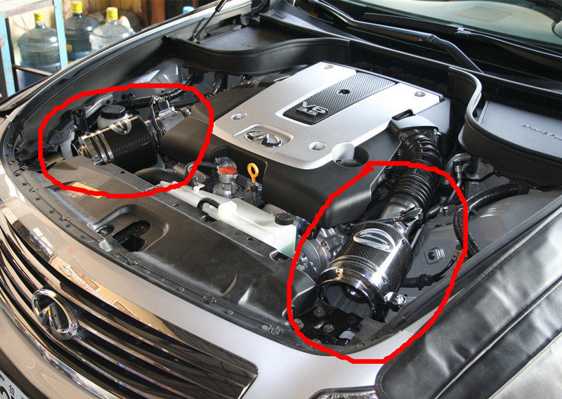 适配英菲尼迪ex25 q50s油电3.5  3.7simota蘑菇头碳纤维进气风箱