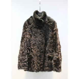 Zoehope 奢贵轻柔保暖小湖羊皮毛一体休闲可翻可立领夹草外套女