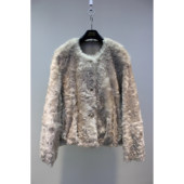 Zoehope 皮草外套女 圆领短款 2025新款 小湖羊皮毛一体