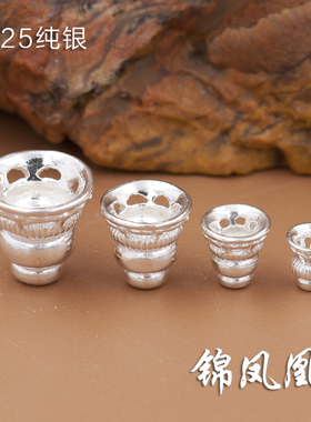 锦凤凰 保真S925纯银经典佛塔 藏式佛珠手串凤眼金刚星月菩提配饰