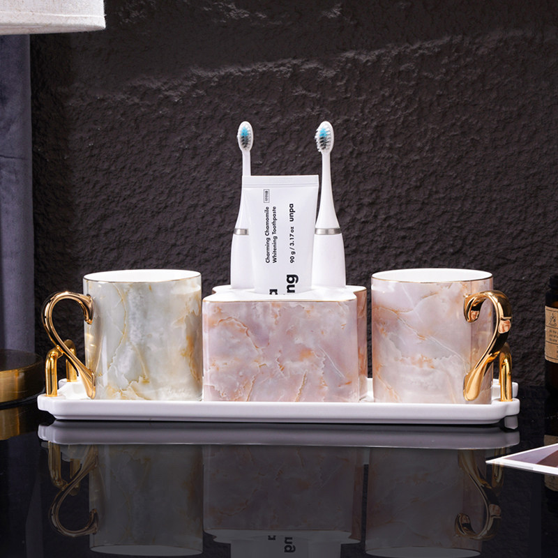 牙杯轻奢高级感刷牙漱口杯子卫生间牙刷杯高端牙缸杯家用洗漱杯图片
