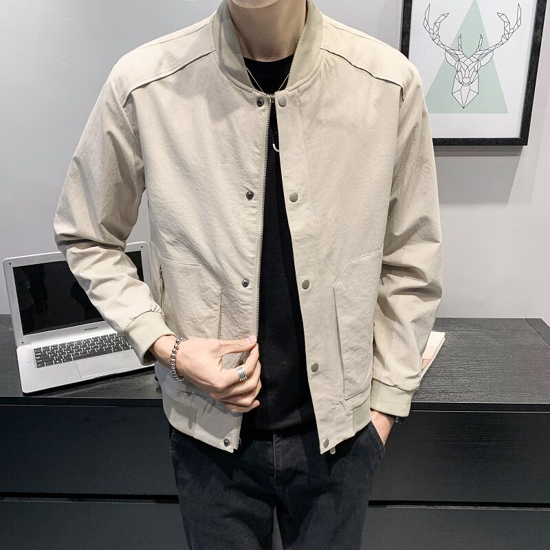 8803款 P85春秋装 新款夹克潮流棒球领小外套有大码图片