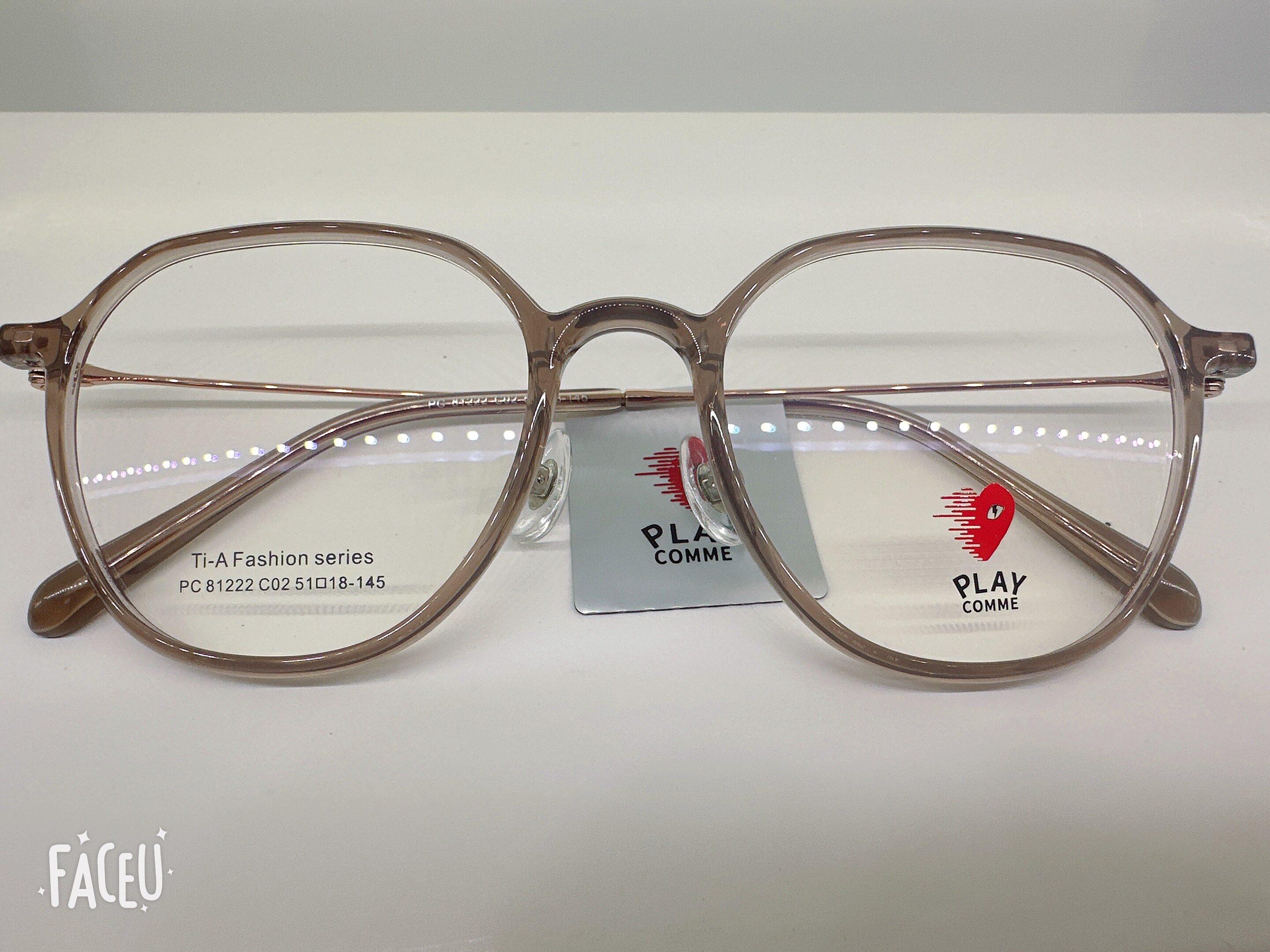 PLAY COMME男近视女素颜显瘦网红款眼镜架可配镜片81222Ti-A