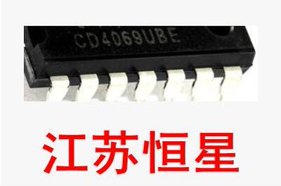 直插14脚  CD4069UBE CD4069BE CD4069 CMOS 六个反相器 DIP-14
