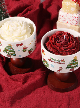 圣诞节礼物送女生女朋友山茶花香薰蜡烛礼盒高级感小众平安夜礼品