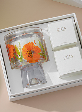 水晶高脚杯果冻蜡香薰蜡烛礼盒生日礼物送女生闺蜜实用高颜值礼品