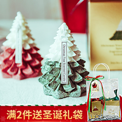 圣诞树香薰蜡烛圣诞节装饰品摆件创意香氛蜡烛candle蠟燭伴手礼