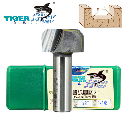 虎鲨双弧圆底刀清底线条刃刀