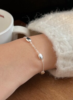 持恒韩国韩版S925纯银银豆豆手链女小众INS风手饰高级感2026新款