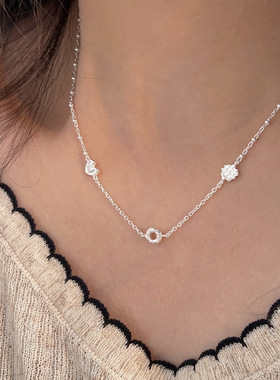 持恒S925纯银面包脑袋项链女2024年夏季新款轻奢气质ins潮锁骨链