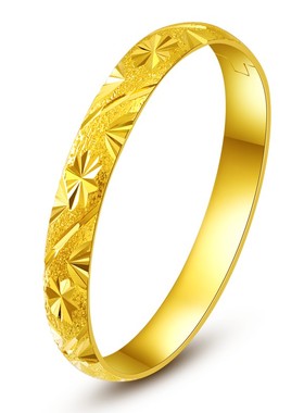 不掉色斜纹米字花999足金