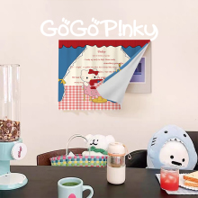 凯蒂猫家用电表箱装饰帘遮挡帘出租房魔术贴免打孔配电箱挂帘挂布