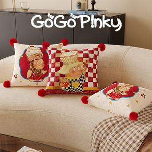 星星人抱枕新年红色氛围感装饰靠枕家居摆件客厅沙发腰枕午休枕头