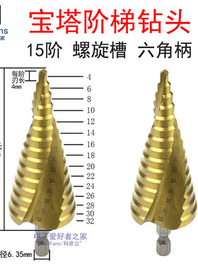 15阶4-32mm宝塔阶梯钻头