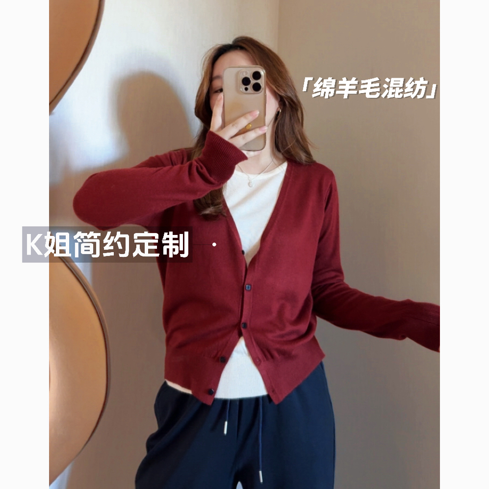 2025新款设计感小众假两件针织衫女春秋时尚气质宽松百搭长袖上衣