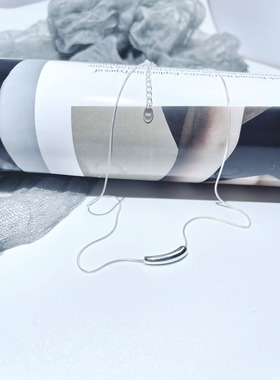 ZHAZHA韩国大牌新款925纯银高级小众 时尚简约百搭项链森系锁骨链