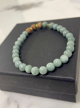 ZHAZHA韩国新款时尚简约百搭小众设计手链女高级感气质翡翠卡7 漏