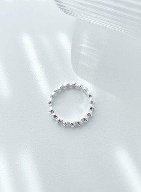 ZHAZHA韩国高级新款925银 高级时髦简约气质重工戒指开口包邮指环